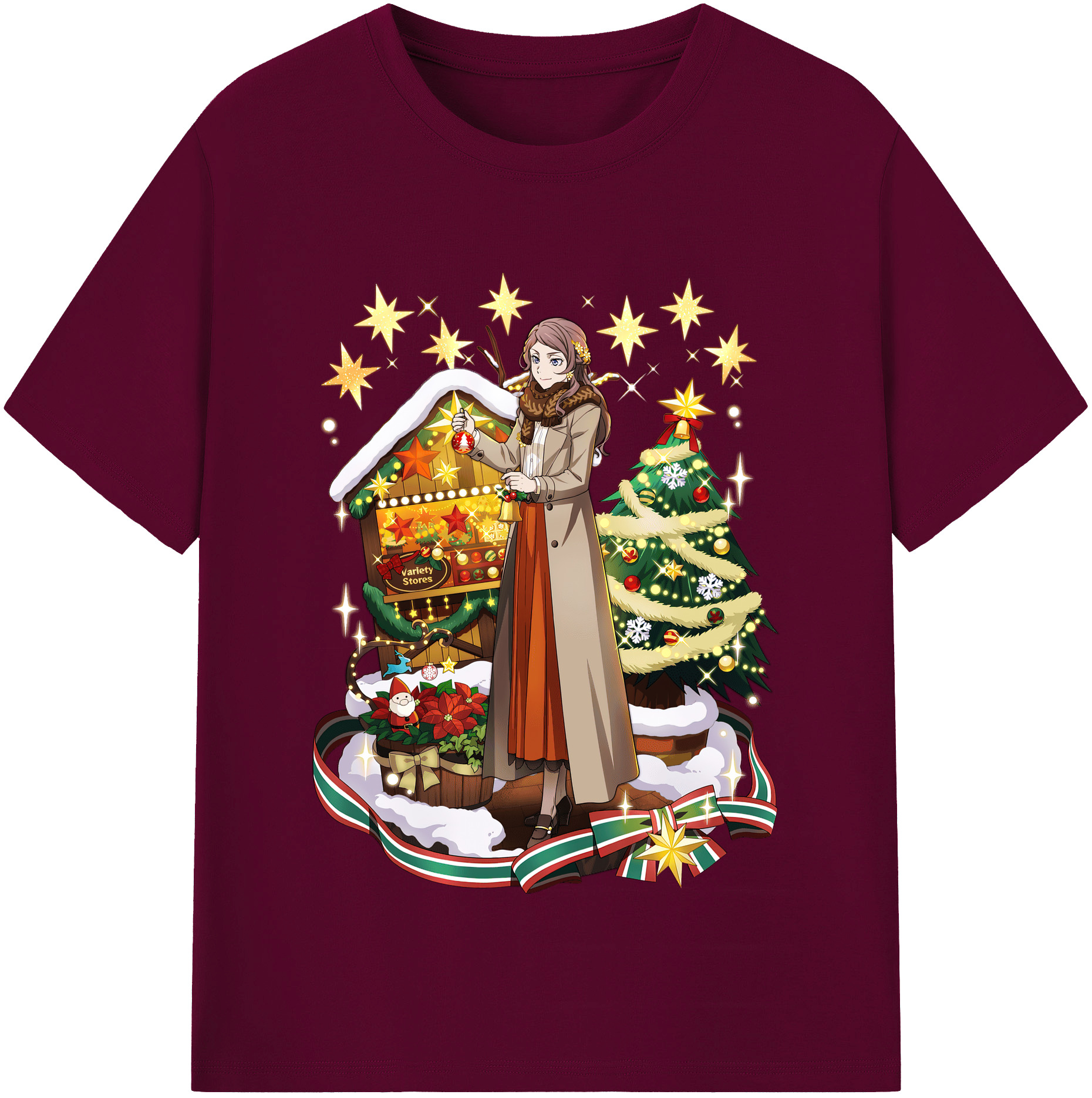 （画像用） 文豪ストレイドッグス Bungo Stray Dogs レディースカジュアルプリントTシャツ（綿100％）